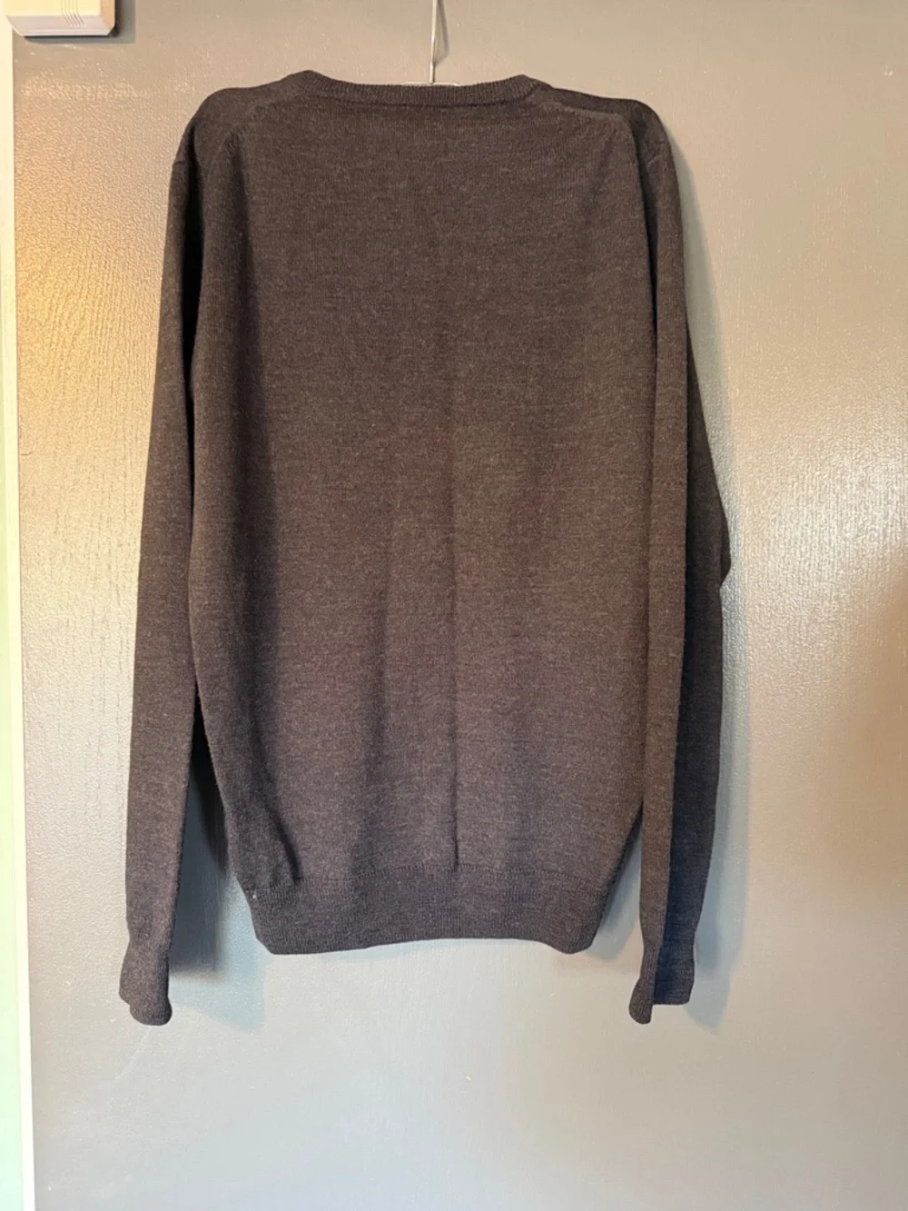 J. Crew Men's V-Neck Sweater in Charcoal Gray